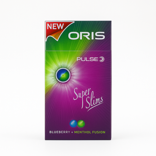 دخان سجائر ORIS Pulse Super Slims – توت أزرق + منثول