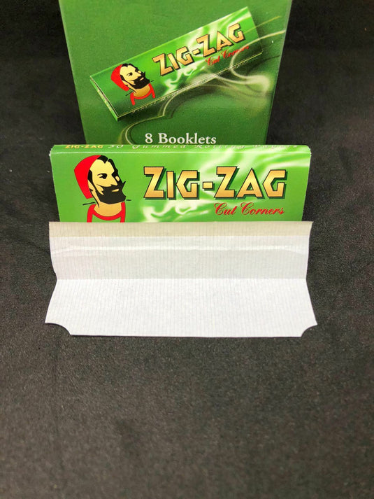 Zig-Zag green بالشكل الجديد صندوق ورق لف السجائر ماركه
